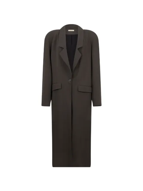 The Mannei single-breasted padded-shoulder coat