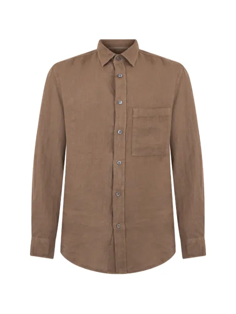 Canali patch-pocket shirt