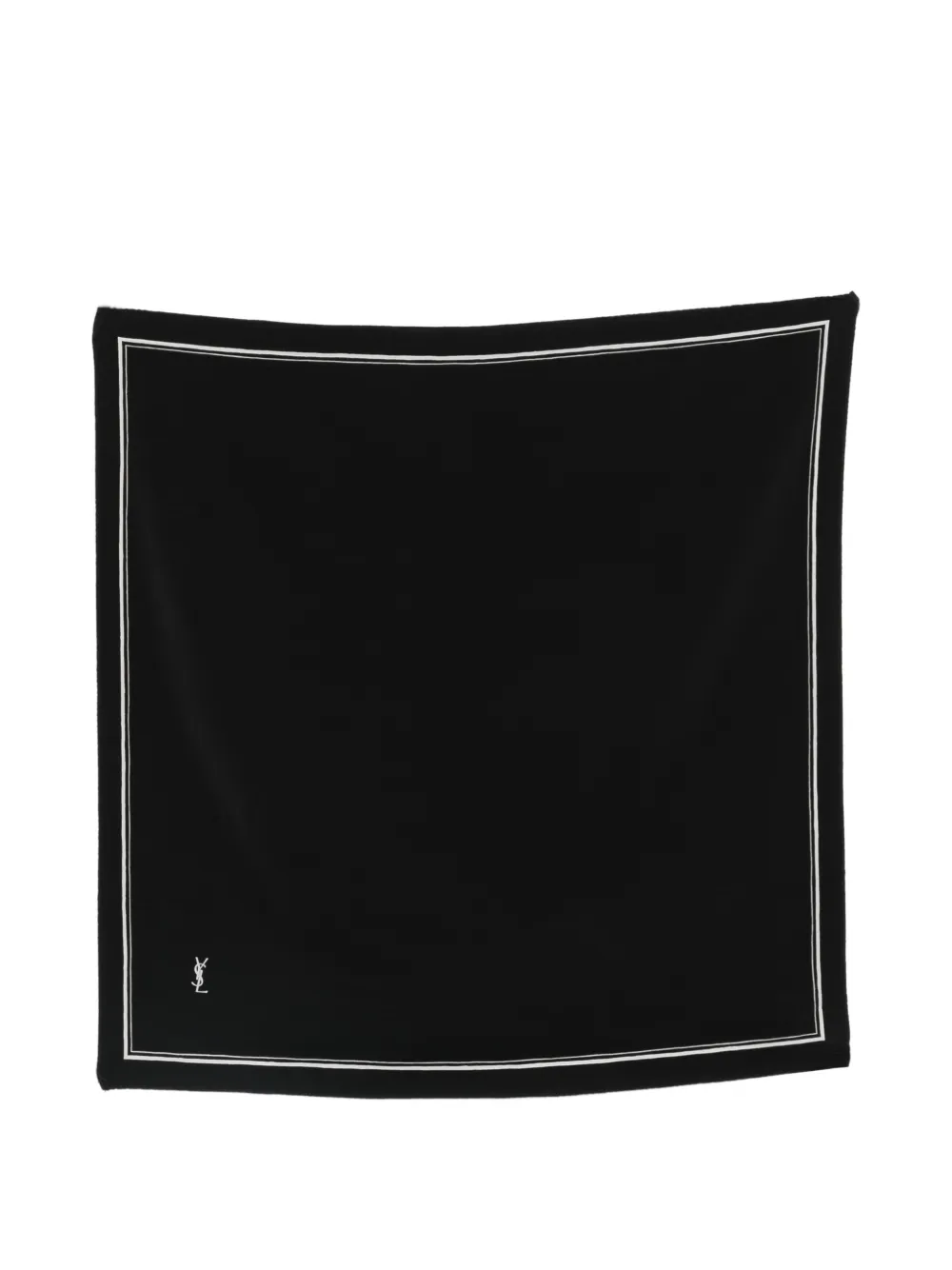 Pre-owned Saint Laurent 1990s Logo-detail Scarf In Black