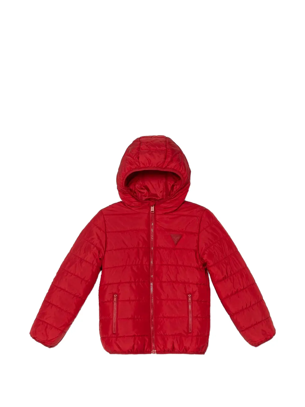 Guess kids quilted hooded jacket Rood