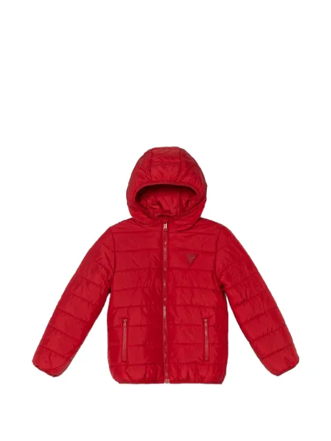 guess kids quilted hooded jacket
