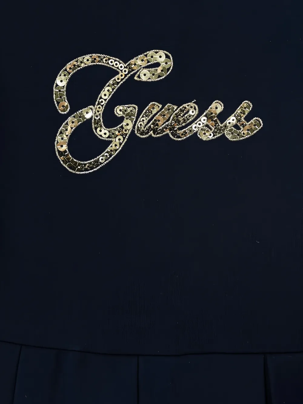 guess kids Jurk met pailletten en plooien Blauw