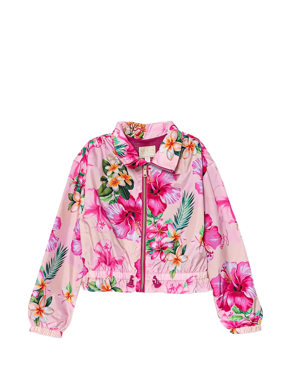 guess kids floral-print jacket - Rosa