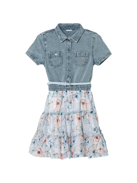 guess kids two-tone floral dress