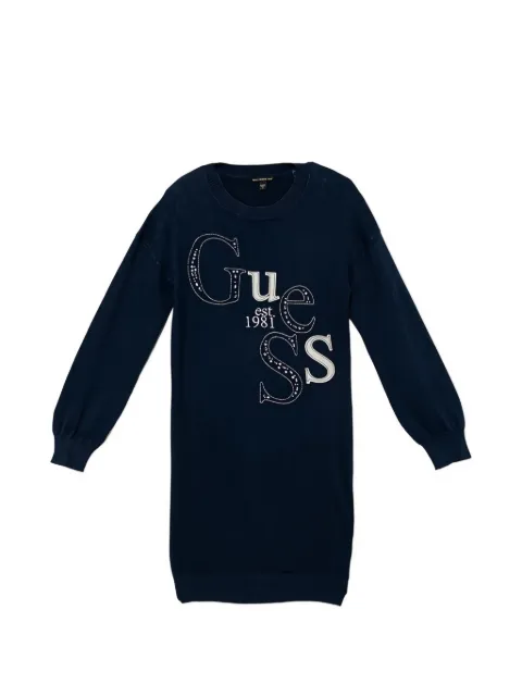 guess kids vestido con detalle del logo