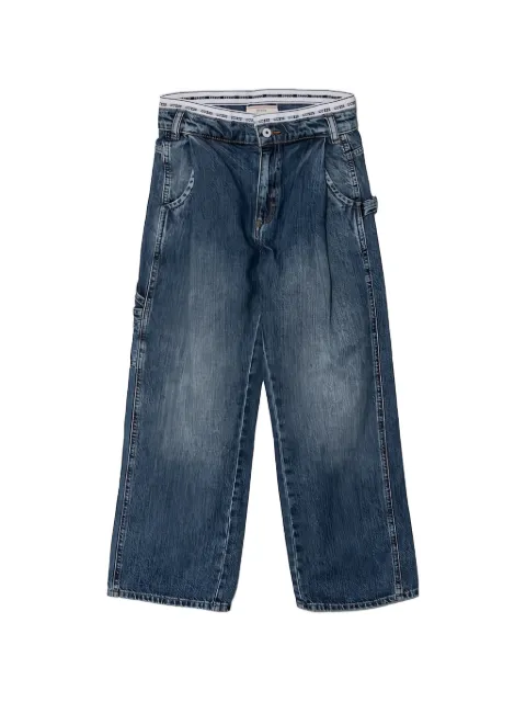 guess kids logo-band jeans