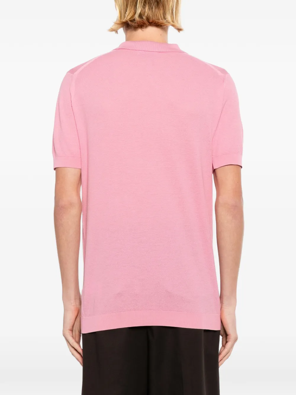 John Smedley Roth poloshirt Roze
