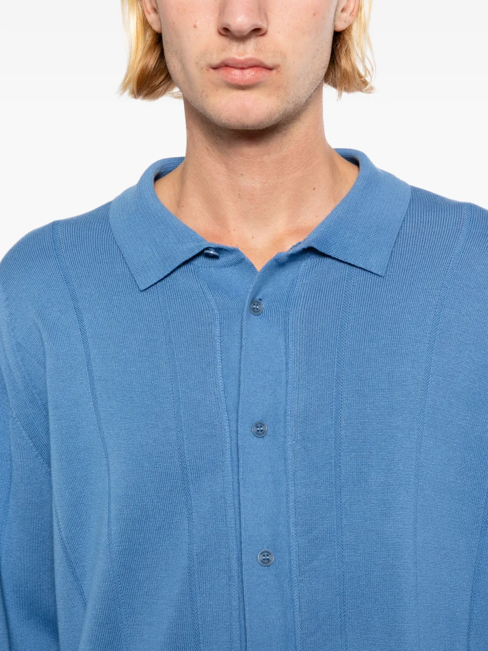 John Smedley Floyd overhemd Blauw