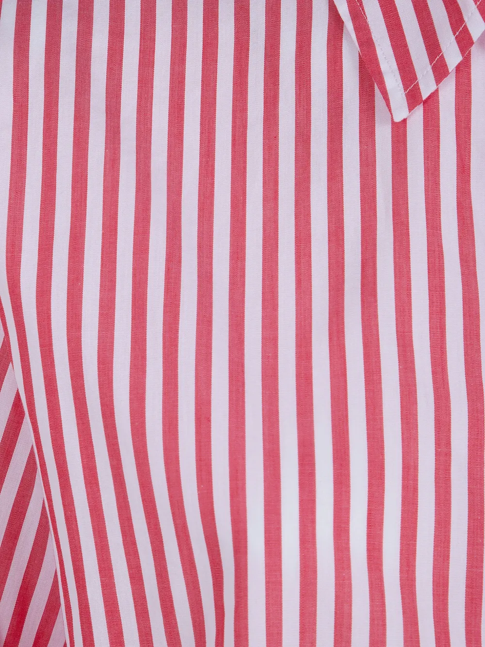 MC2 Saint Barth Meredith blouse met geborduurd logo en verticale streep Rood