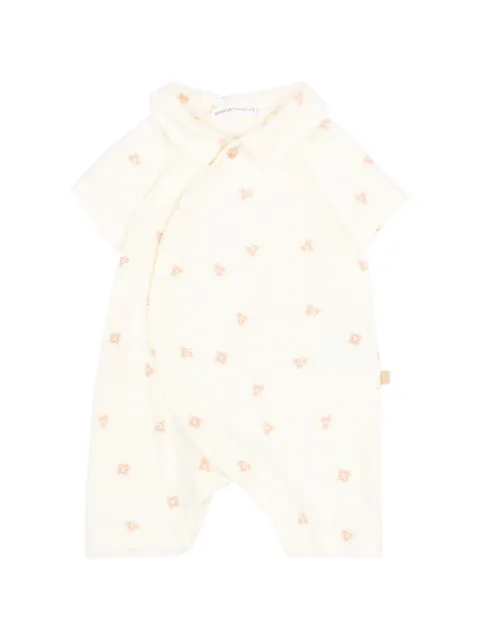 Bamboom leaf-pattern romper