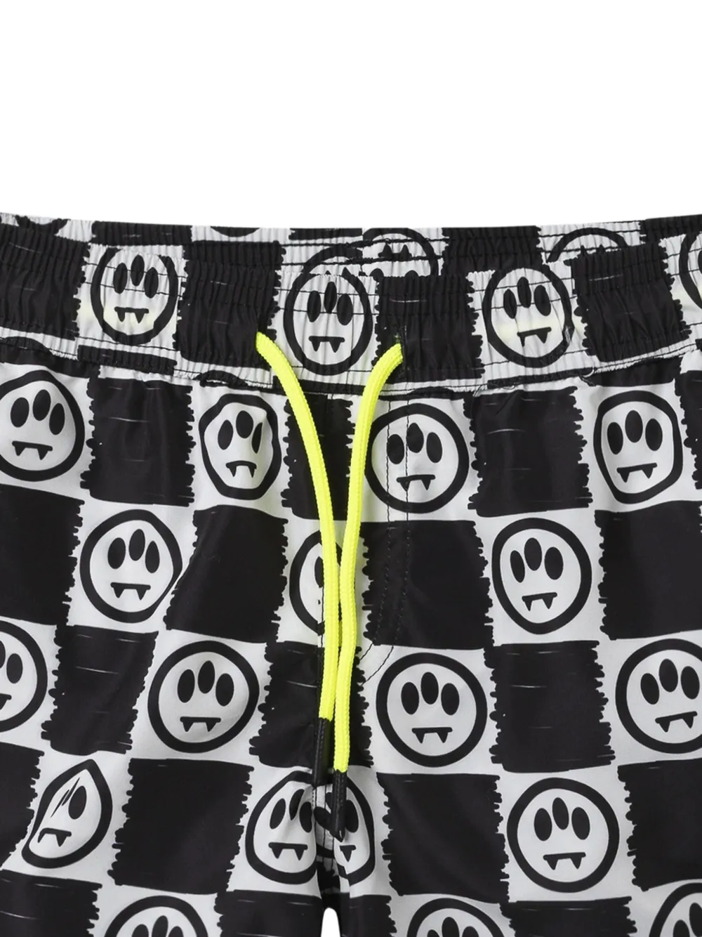 Barrow kids Geruite zwembroek met smiley-face Zwart