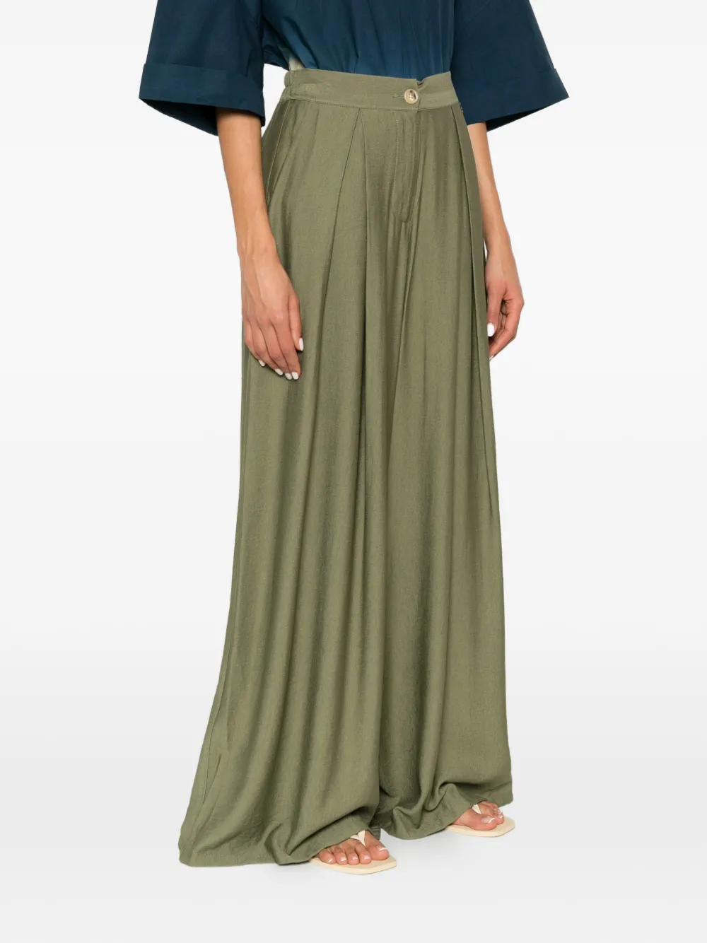  Dixie Pantalones Con Pinzas - Verde 