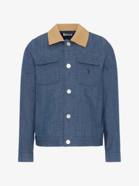 TRUSSARDI JUNIOR appliqué collared jacket