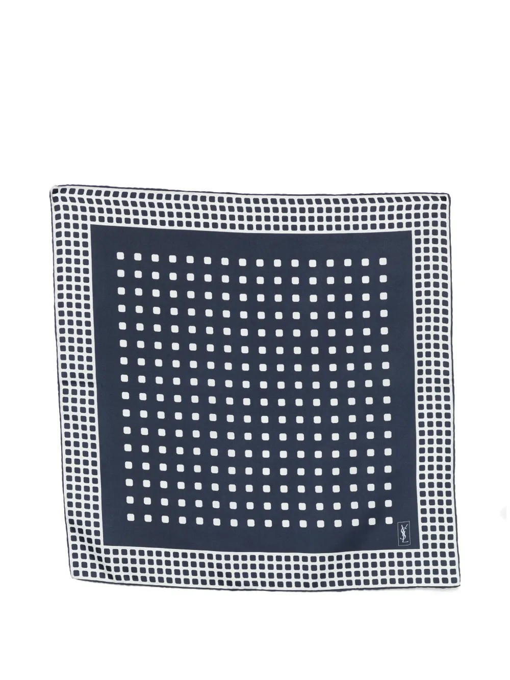 Pre-owned Saint Laurent 1990s Silk Scarf In Blue