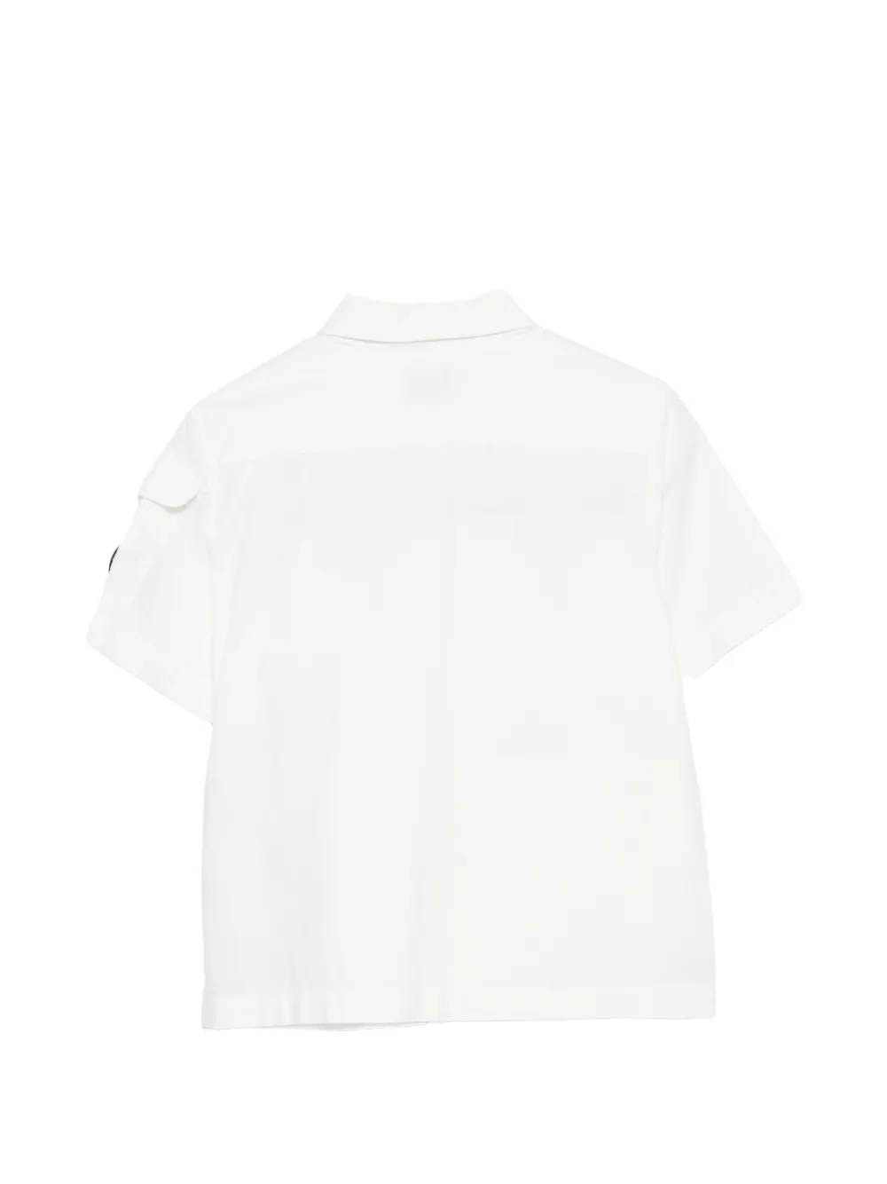  C.p. Company Kids Logo-patch Shirt - White 