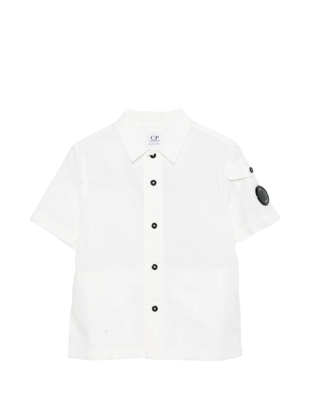 C.P. Company Kids logo-patch shirt - Weiß