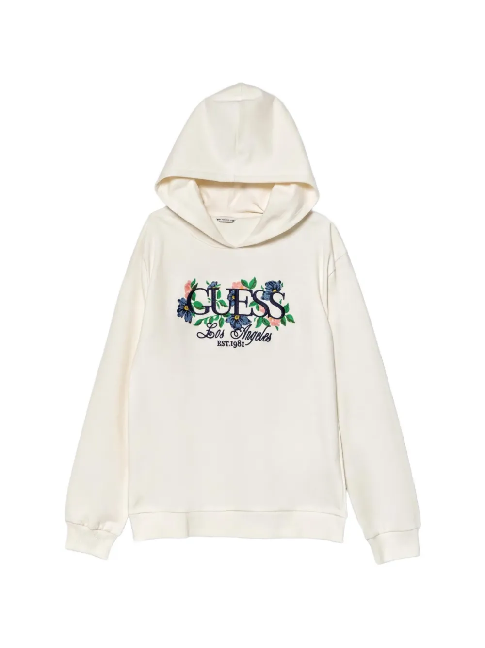 guess kids floral-print hoodie - Weiß