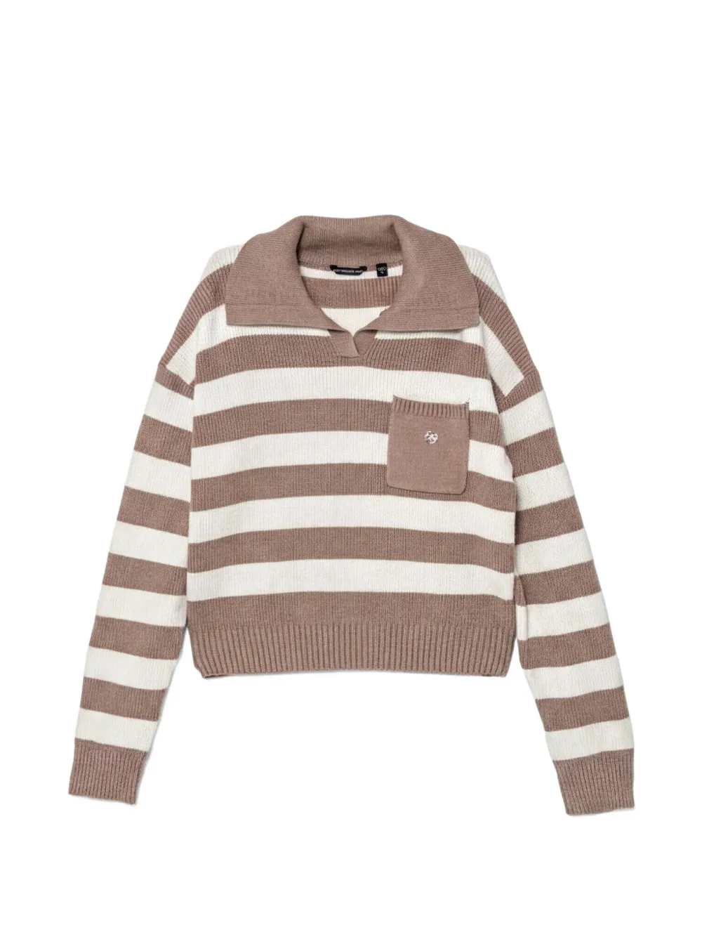 guess kids striped polo-collar sweater - Toni neutri