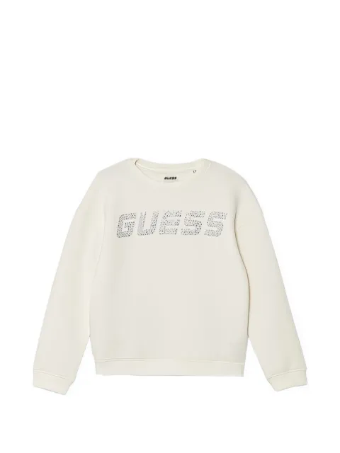 guess kids rhinestone-embellished top
