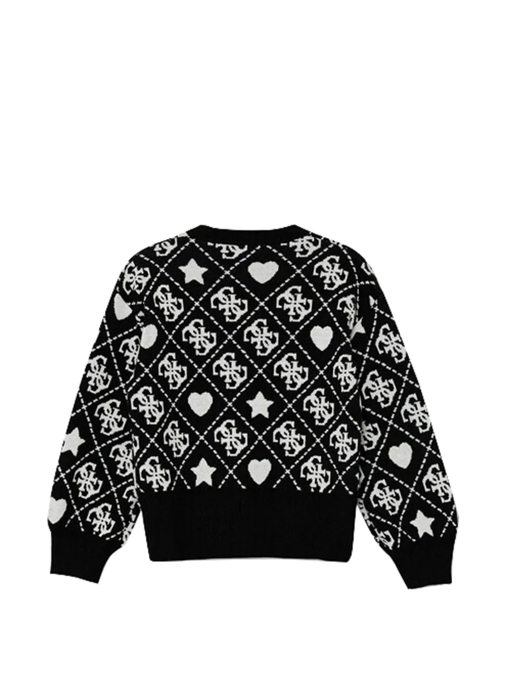 guess kids Trui met jacquard Zwart