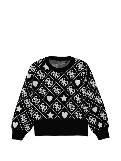 guess kids suéter con motivo en jacquard