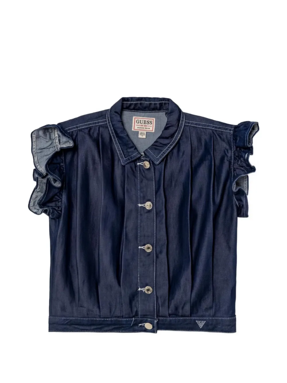 guess kids Top con ruches - Blu