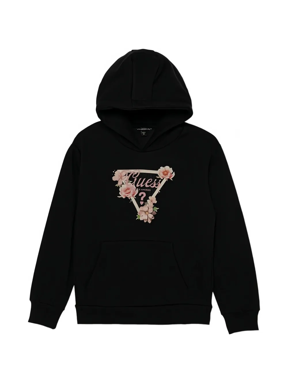 guess kids floral-print hoodie - Nero