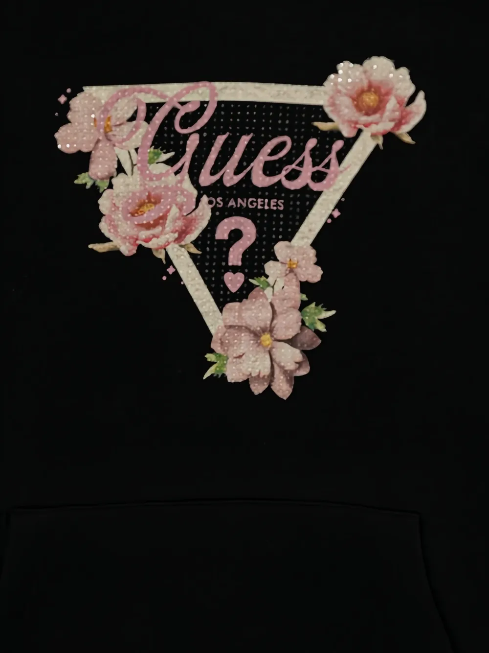 guess kids Hoodie met bloemenprint Zwart