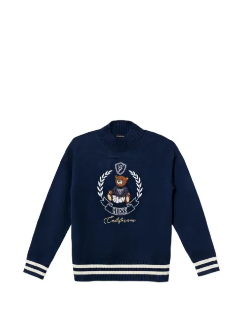 guess kids pull à logo appliqué