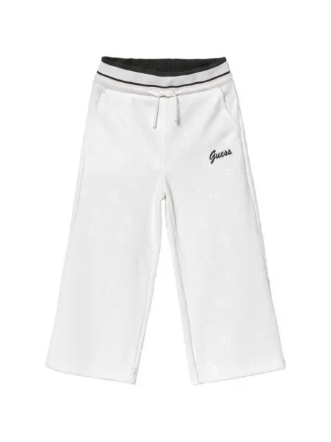 guess kids logo drawstring track pants