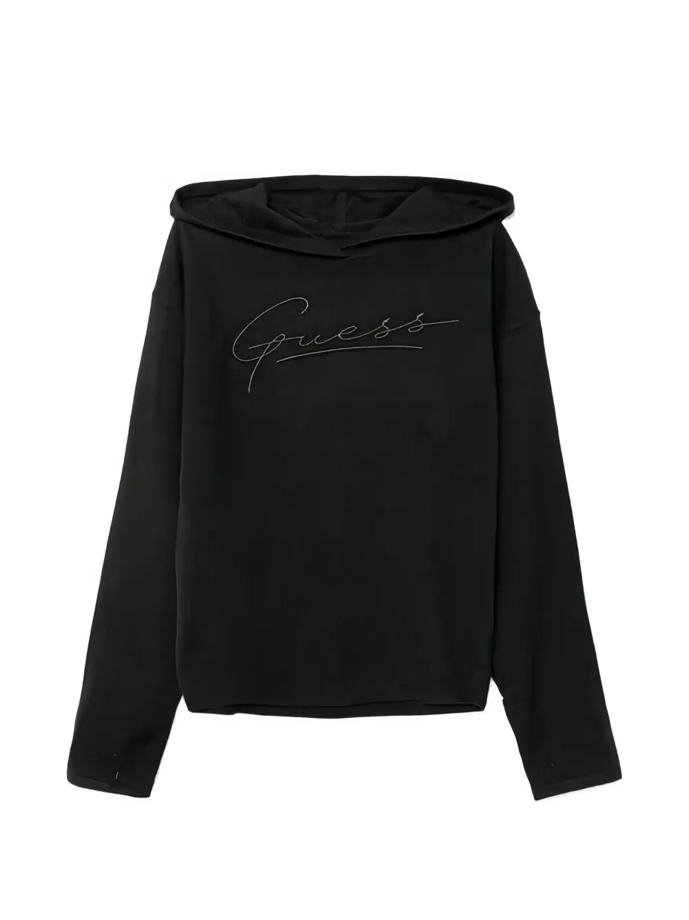 guess kids hooded top - Nero