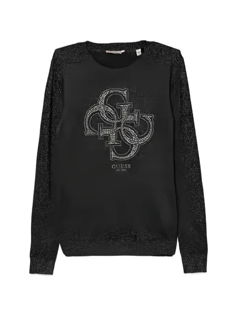 guess kids studded-logo sweater