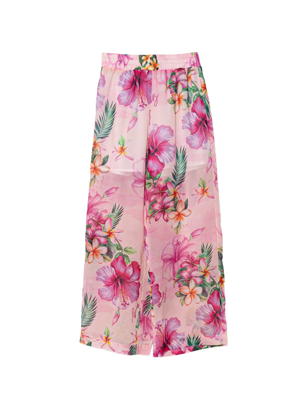 guess kids floral-print palazzo pants - Rosa