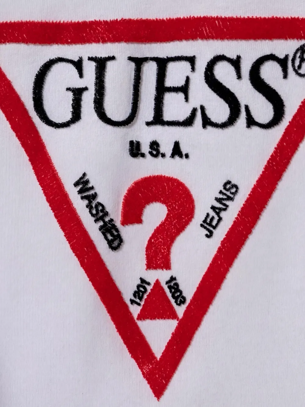 guess kids logo hoodie Wit