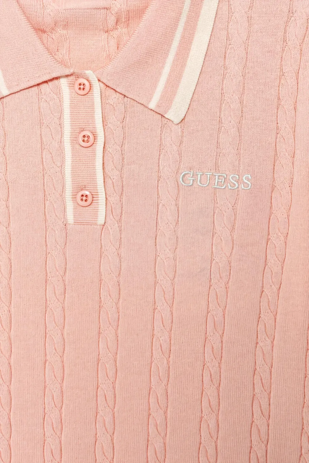 guess kids Kabelgebreide polotop Roze
