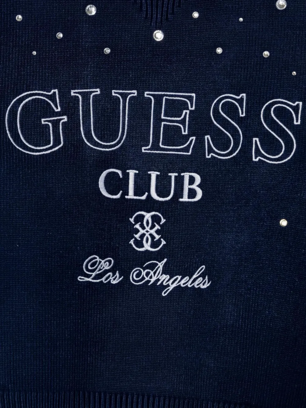 guess kids Trui met ronde hals en stras Blauw