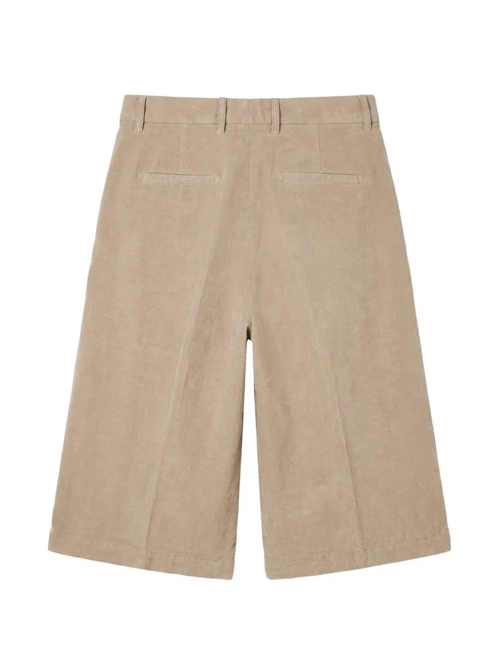Berwich Shorts met geplooide voorkant Beige