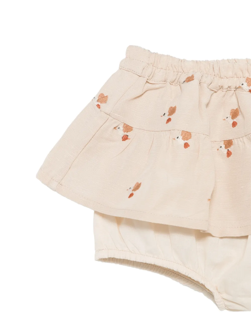  Donsje Ruffled Embroidered Skirt - Neutrals 