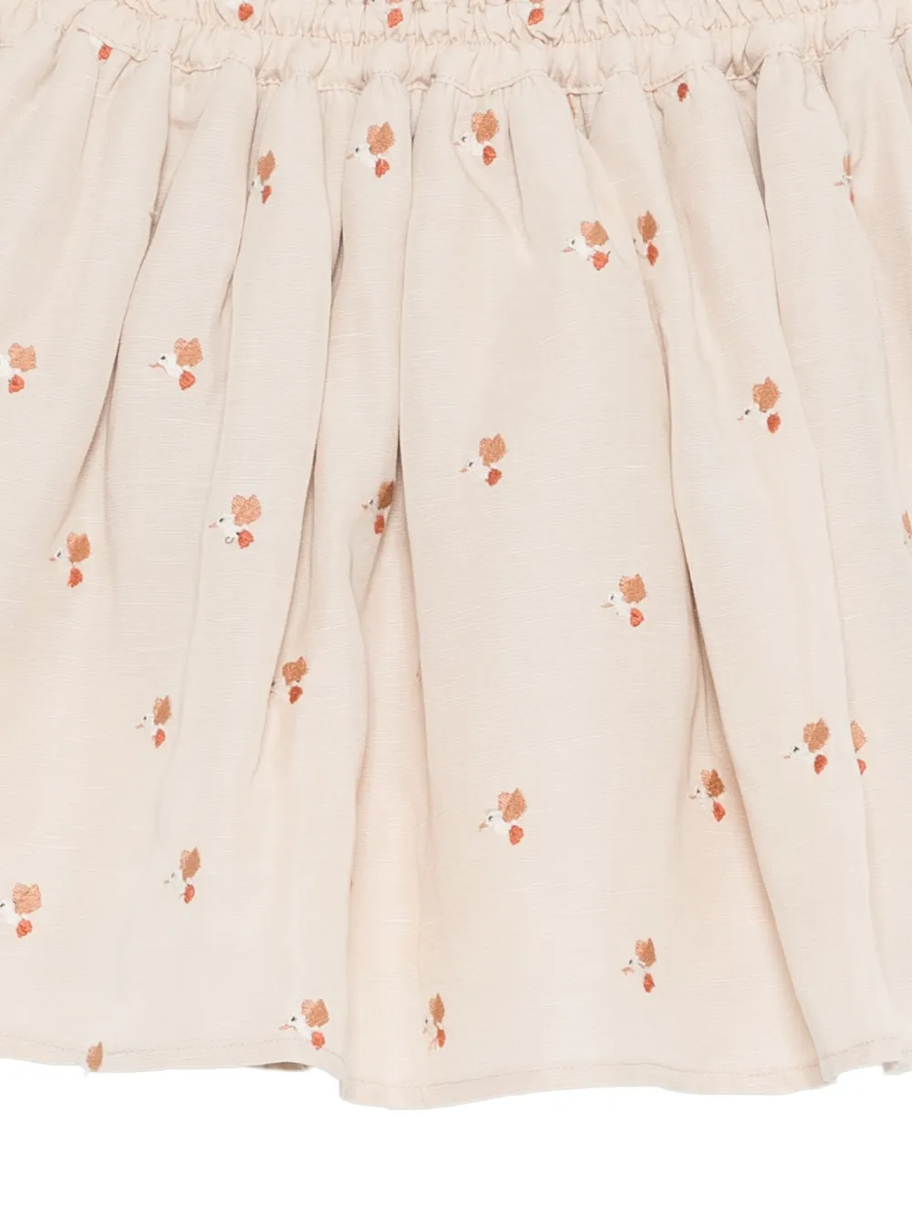 Donsje Cayley rok met bloemenprint Beige