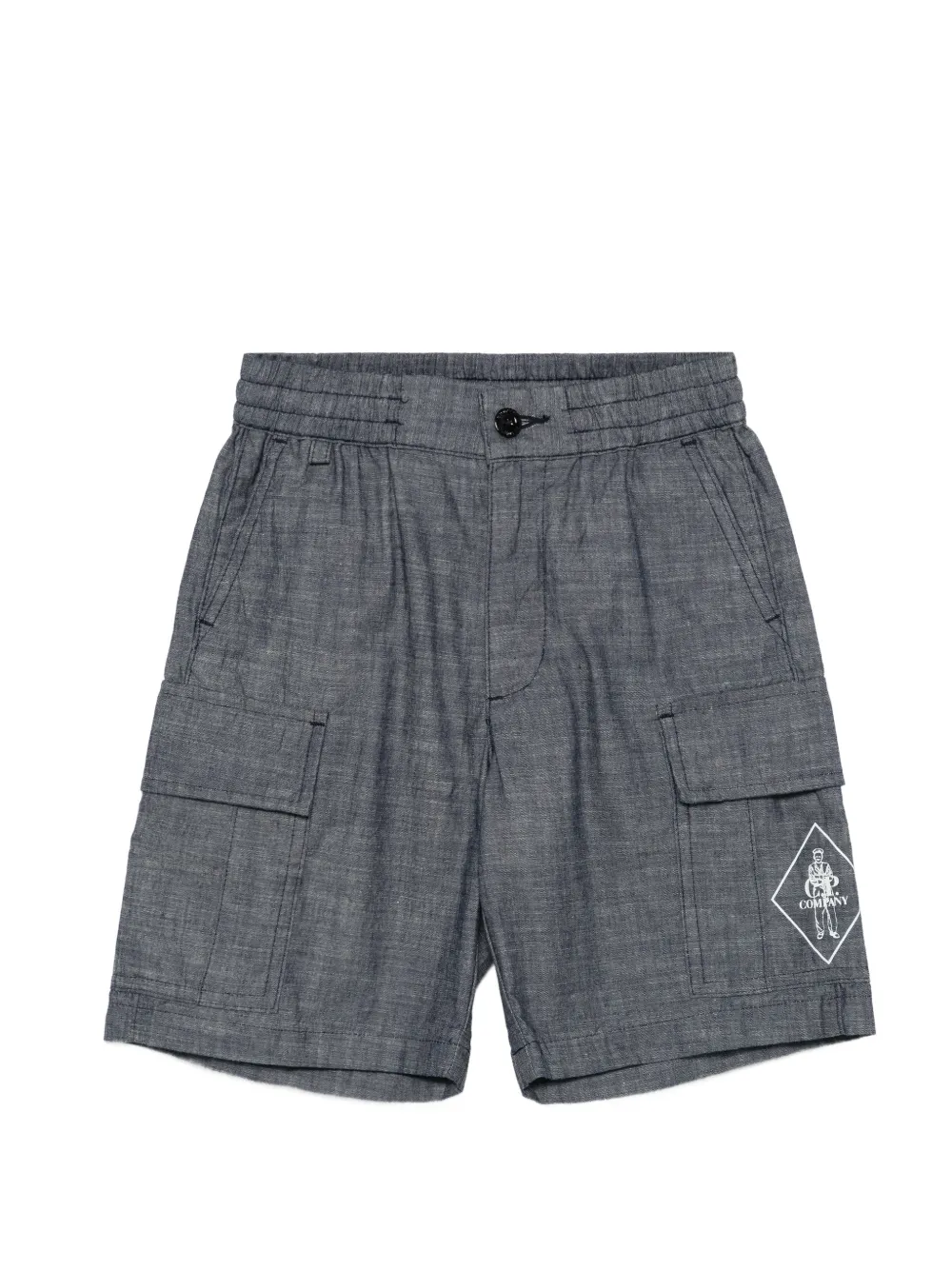 C.P. Company Kids cargo logo shorts - Blu