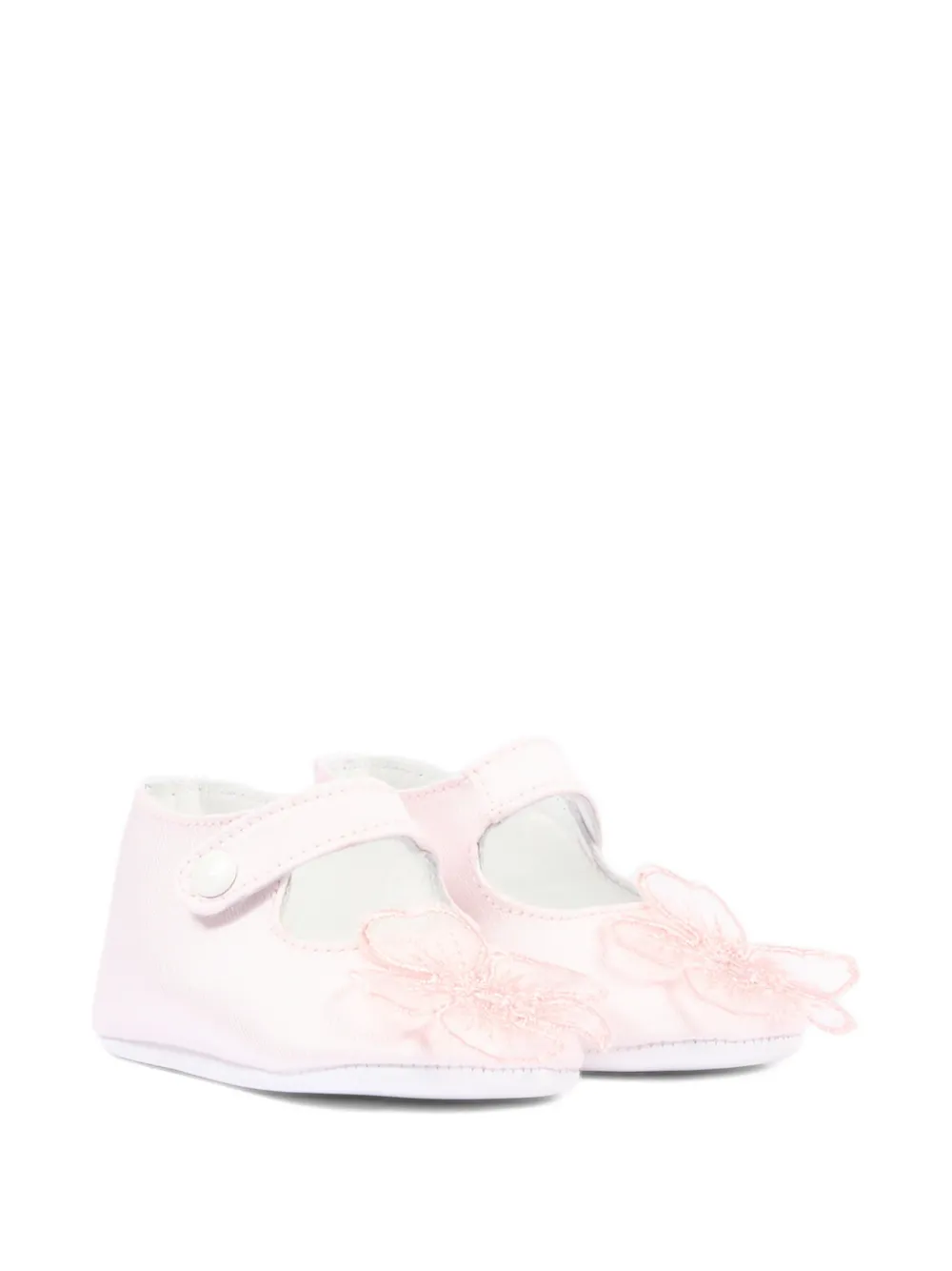 Simonetta flower-motif ballerinas Roze