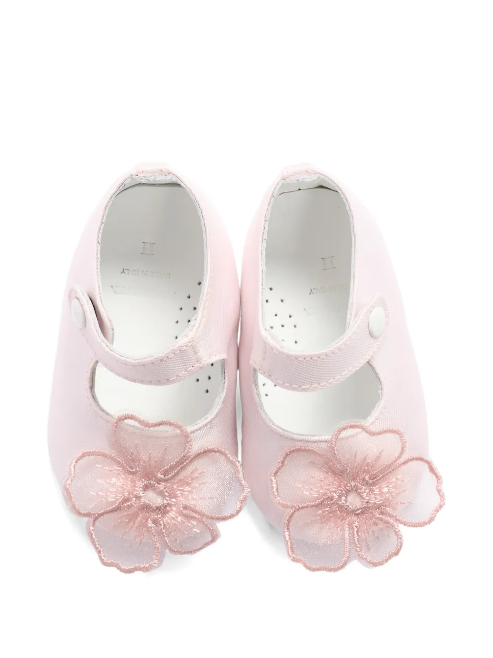 Simonetta flower-motif ballerinas Roze