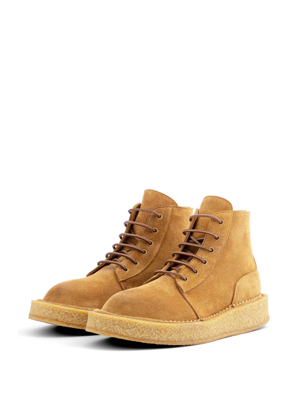 Buttero suede lace-up boots Beige