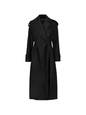 FOXEY NEWYORK ブラック トレンチ レインコート ダブルブレスト FOXEY