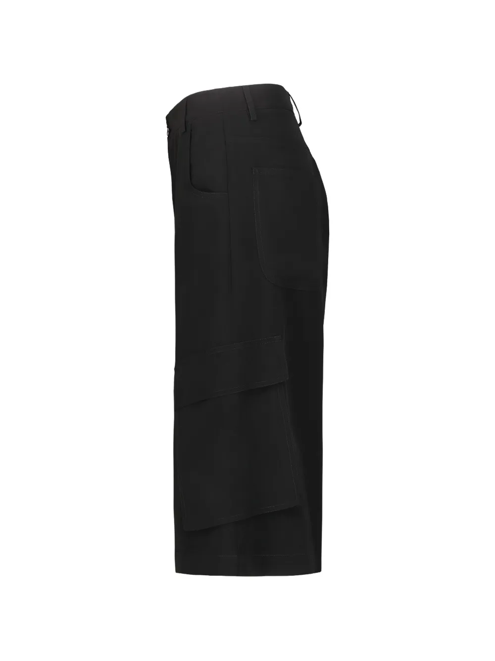 Drhope Multiple-pocket Cargo-style Bermuda Shorts - Black 