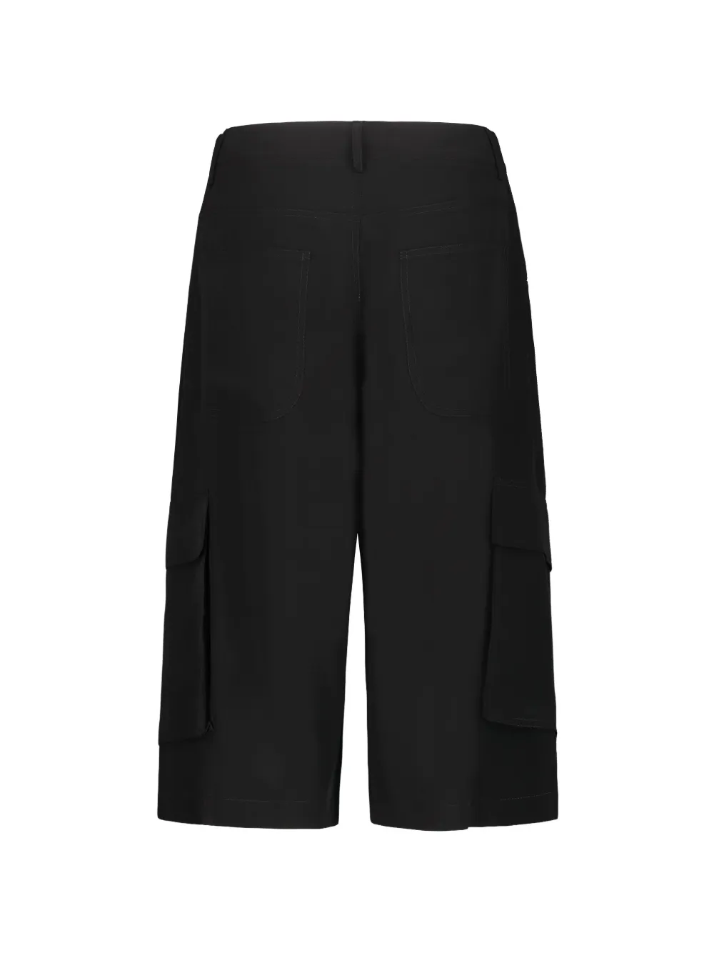  Drhope Multiple-pocket Cargo-style Bermuda Shorts - Black 