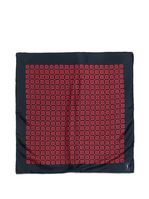 Saint Laurent Pre-Owned 1990s geometric silk scarf