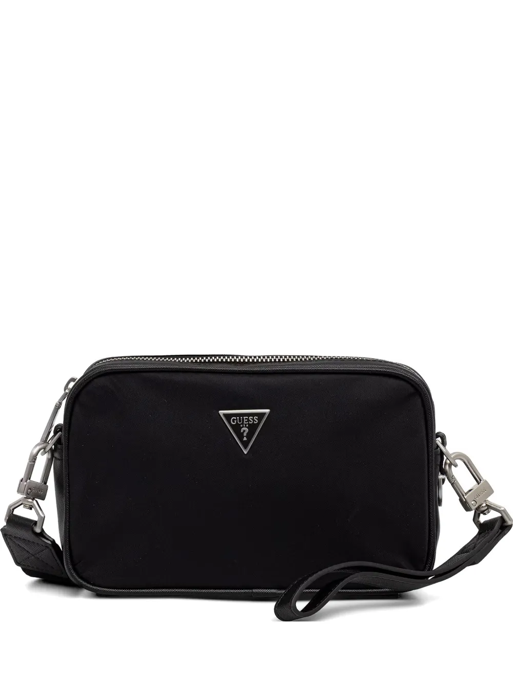 GUESS USA logo plaque cross body bag - Black