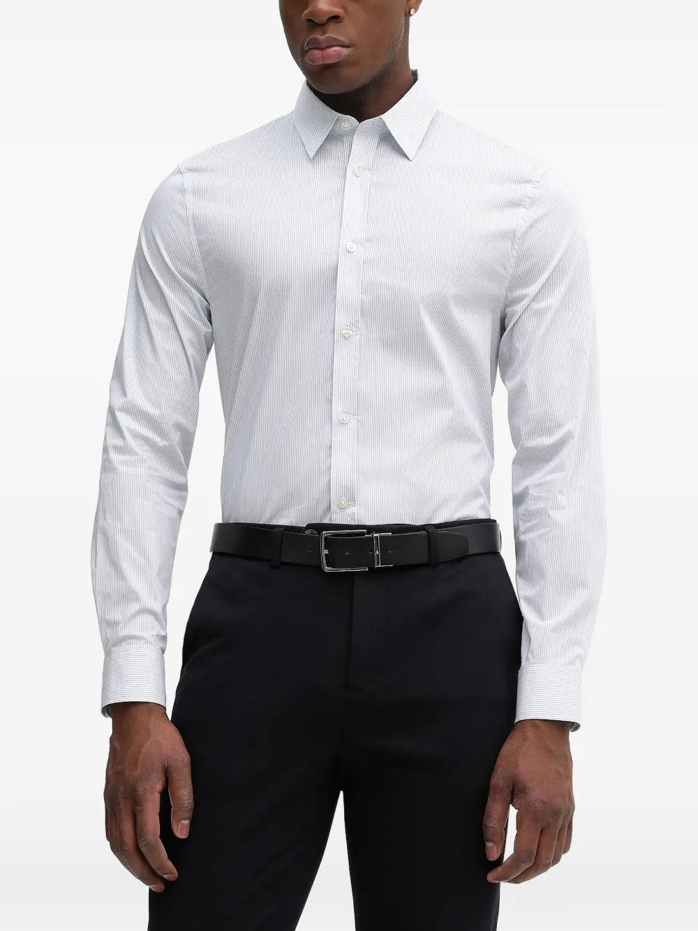 GUESS USA striped buttoned shirt - Bianco