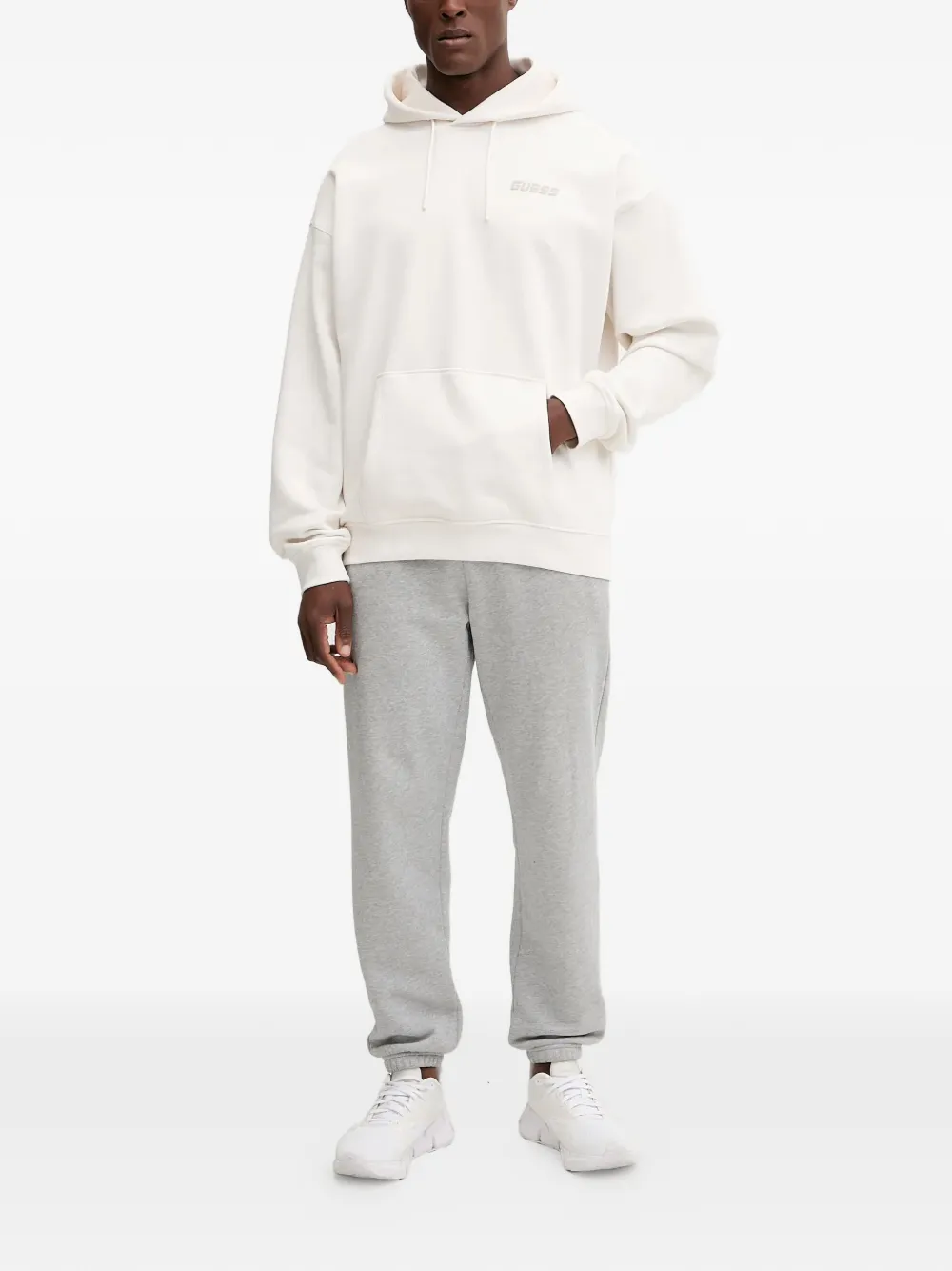 GUESS USA pouch-pocket hoodie Wit